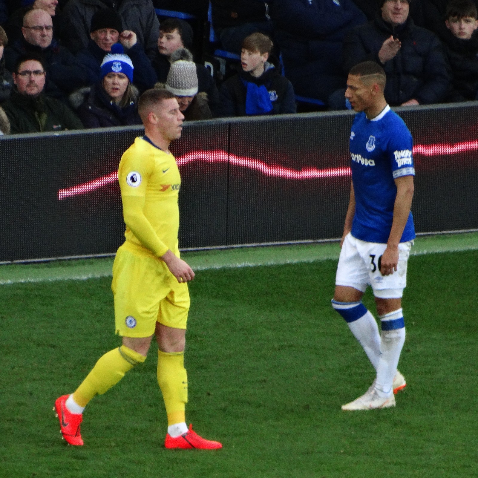 Richarlison attitude: Richarlison playing for Everton against Chelsea, March 2019 (file photo)