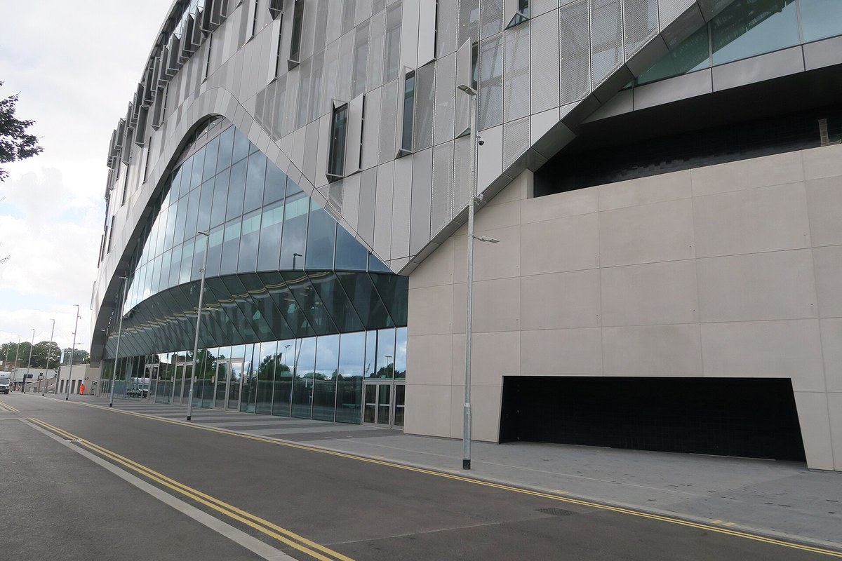 East entrance of Tottenham Hotspur Stadium, home of the Tottenham December fixtures